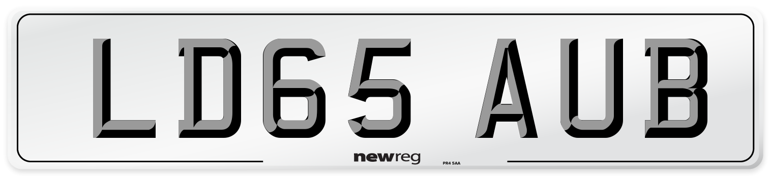 LD65 AUB Number Plate from New Reg